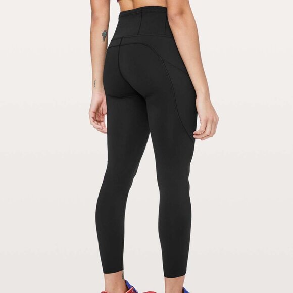 Lululemon Fast & Free 7/8 Tight II *Non-Reflective Nulux 25" Black, Size 6 - Picture 3 of 17